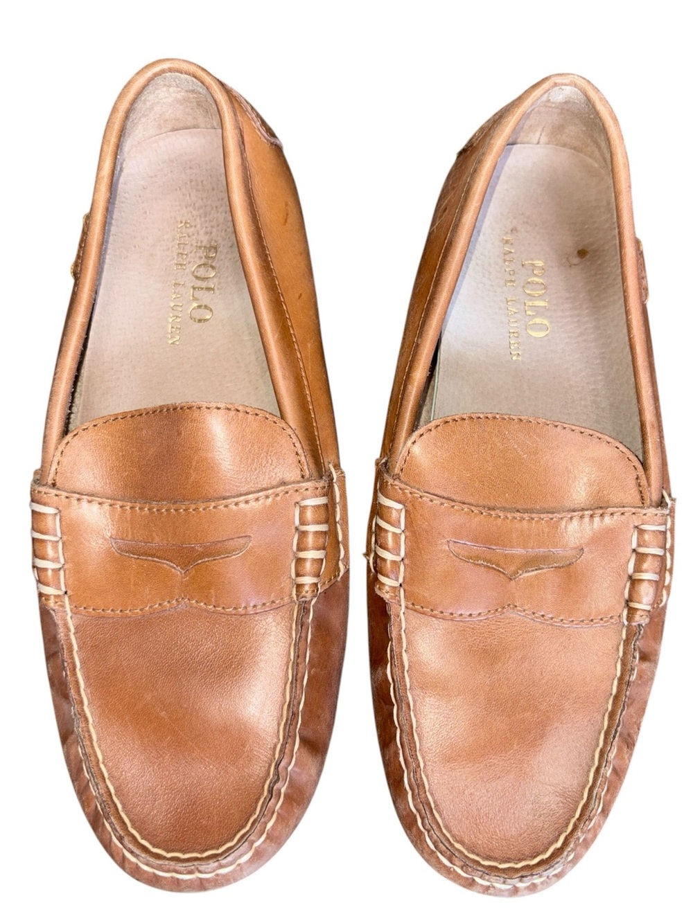 Polo Ralph Lauren Shoes Brown Leather Driving Loafers Men’s 8 US